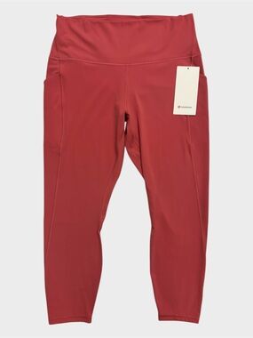 Lululemon Align High-Rise Pant 25” Pockets - Desert Red, Size 14 NWT